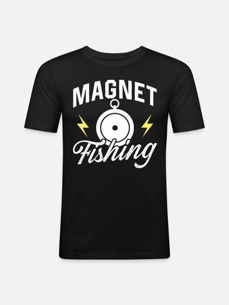 Magnet fishing Magnet - Men's Slim Fit T-Shirt - black