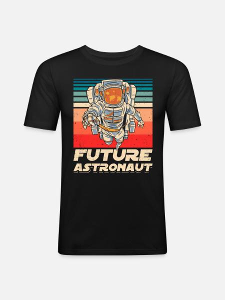 Future Astronaut Astronomy Space Rocket - Men's Slim Fit T-Shirt - black