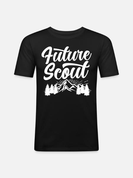 Future Scout Camp Sippe Pfadfinden - Men's Slim Fit T-Shirt - black