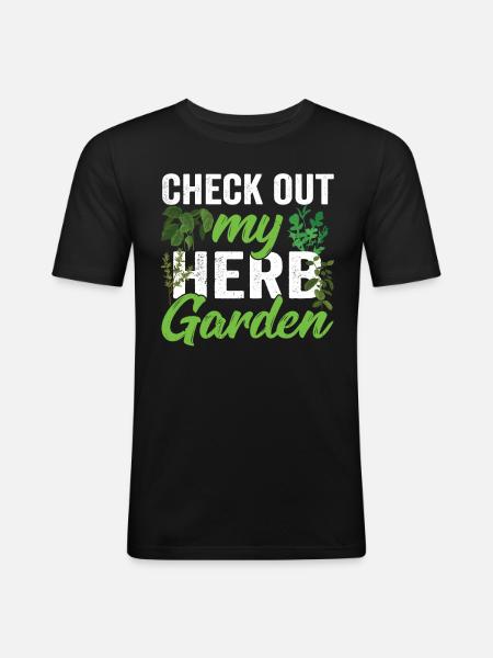 View my herb garden Herbs - Men's Slim Fit T-Shirt - black