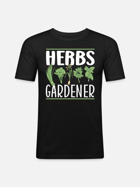Herb Gardener Herbology Herb - Men's Slim Fit T-Shirt - black