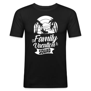 Family Holiday Squad Family Holiday Family - Men's Slim Fit T-Shirt - black - Front - Nik (191cm)