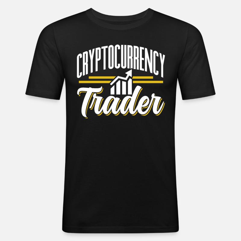 Kryptowährungs Händler Krypto Crypto Trader - Männer Slim Fit T-Shirt - Schwarz
