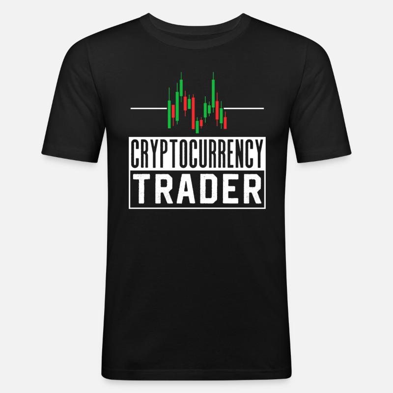 Kryptowährungs Händler Trader Krypto Crypto - Männer Slim Fit T-Shirt - Schwarz
