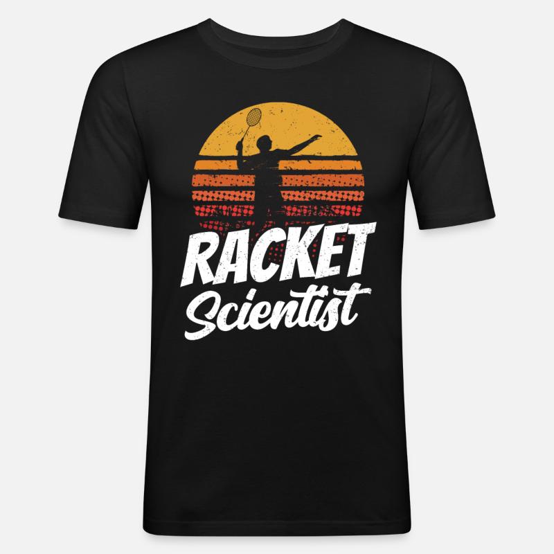 Thug Scientist Racket Scientist - Men's Slim Fit T-Shirt - black