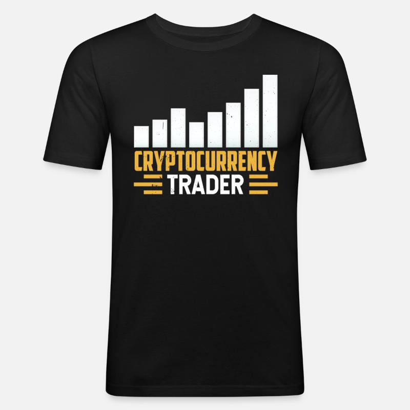 Kryptowährungs Händler Krypto Trader Crypto - Männer Slim Fit T-Shirt - Schwarz