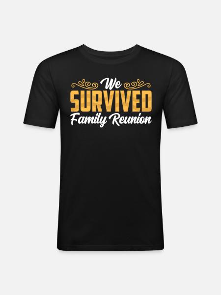 We survived family reunification - Men's Slim Fit T-Shirt - black