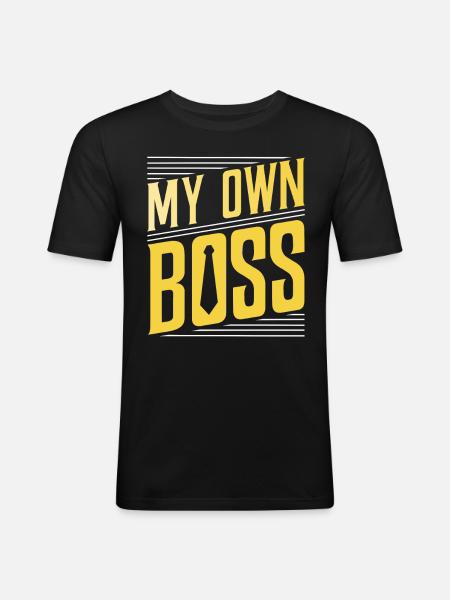 My own boss freelancer self-employed - Men's Slim Fit T-Shirt - black