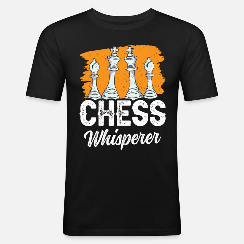 Schachflüsterer Schach Flüsterer Schachspieler - Männer Slim Fit T-Shirt - Schwarz