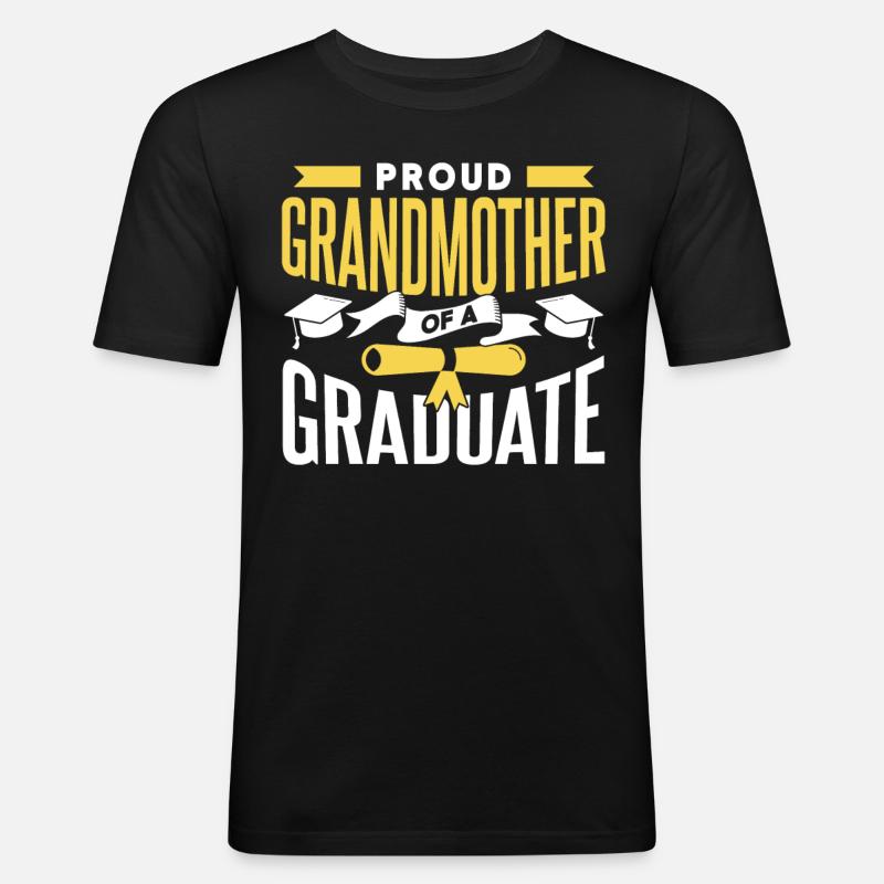 Stolze Großmutter Eines Absolventen Absolvent - Männer Slim Fit T-Shirt - Schwarz