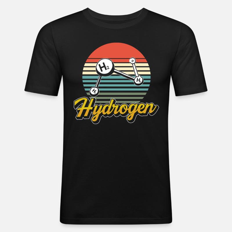 Hydrogen Element Energy Hydrogen - Men's Slim Fit T-Shirt - black