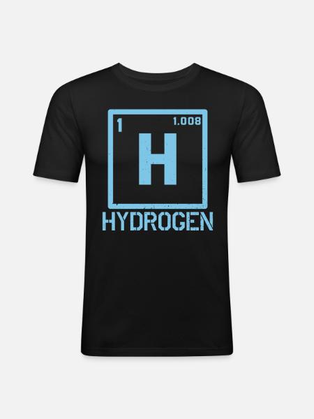Élément hydrogène Énergie hydrogène - T-shirt près du corps Homme - noir