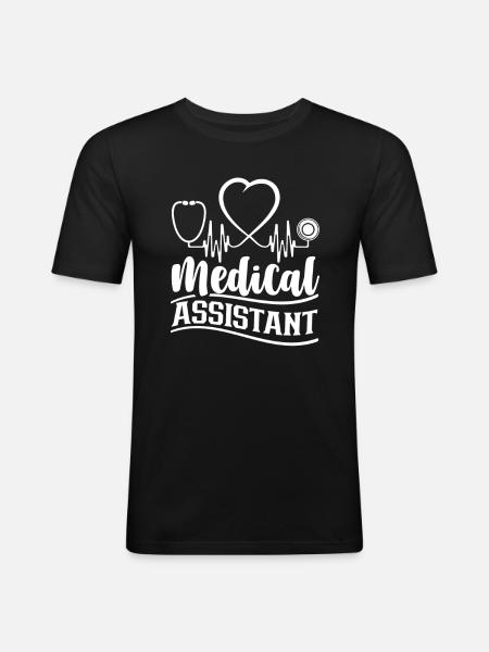 Medical Assistant Nurse Assistant - Men's Slim Fit T-Shirt - black