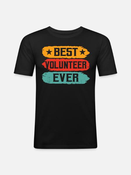 Bedste frivillige nogensinde Profession Volunteer - Herre Slim Fit T-Shirt - sort