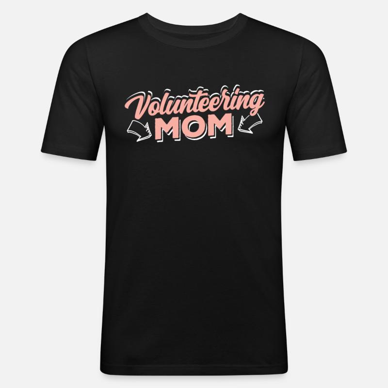 Ehrenamtliche Mutter Beruf Freiwillig Freiwilliger - Männer Slim Fit T-Shirt - Schwarz