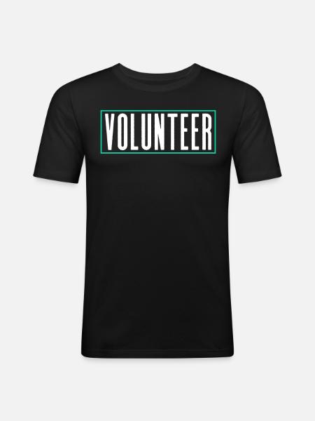Voluntary Volunteering Voluntary - Men's Slim Fit T-Shirt - black