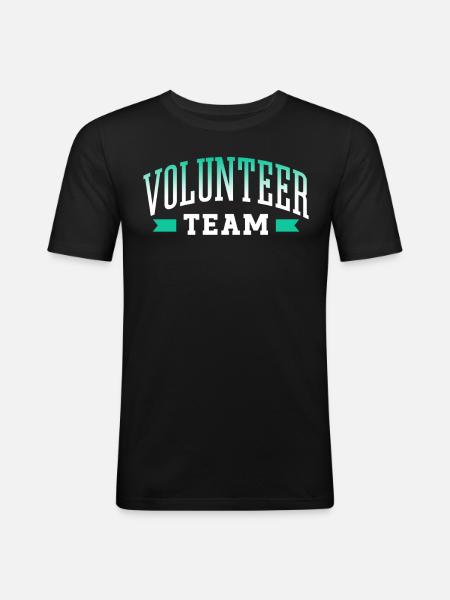 Bénévole Équipe Profession Bénévole - T-shirt près du corps Homme - noir