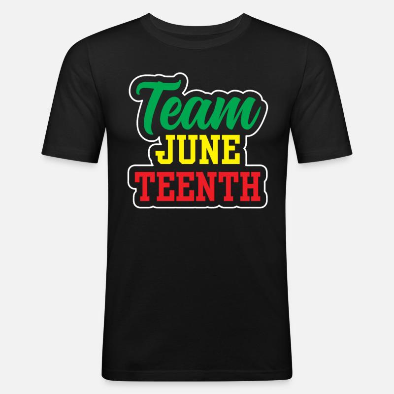 Équipe Juneteenth 1865 Afro-Américain Noir - T-shirt près du corps Homme - noir