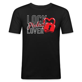 Lock Picking Liebhaber Knacken Knacker Schloss - Männer Slim Fit T-Shirt - Schwarz - Vorne - Nik (191cm)