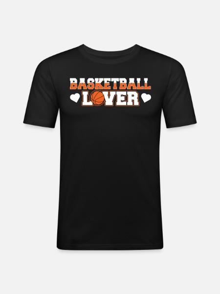 Basketball Lover Team Basketball Player - Men's Slim Fit T-Shirt - black