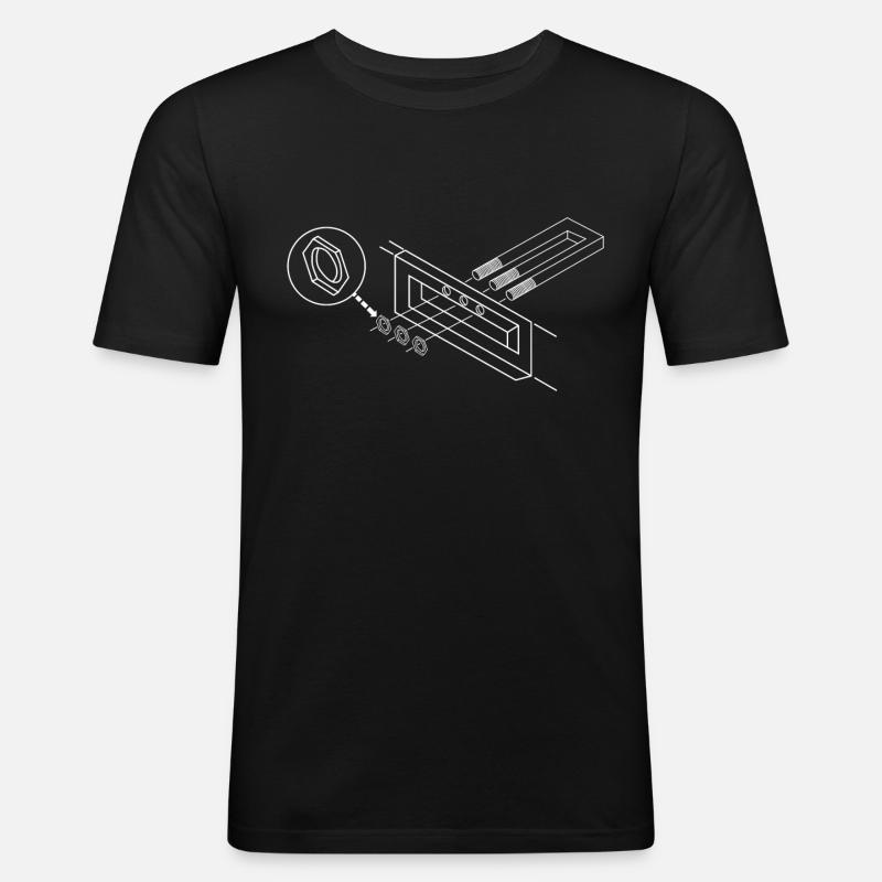 Illusion d'objet impossible Illusion d'optique - T-shirt près du corps Homme - noir