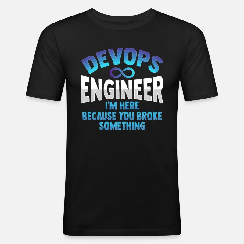 Sys-Admin Developer Devops Engineer - Men's Slim Fit T-Shirt - black