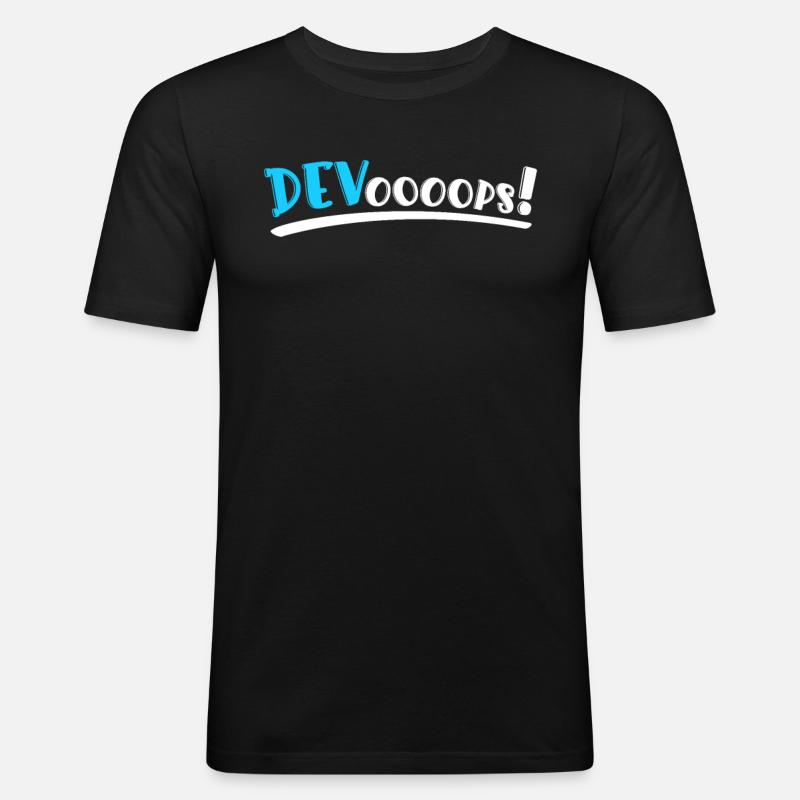 Sys-Admin Developer Devops Engineer - Men's Slim Fit T-Shirt - black