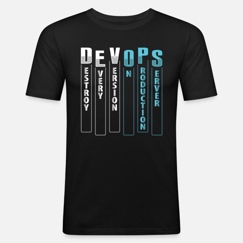 Développeur Devops Sys-Admin - T-shirt près du corps Homme - noir