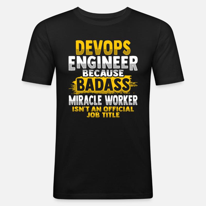 Devops Sys-Admin Developer - Men's Slim Fit T-Shirt - black