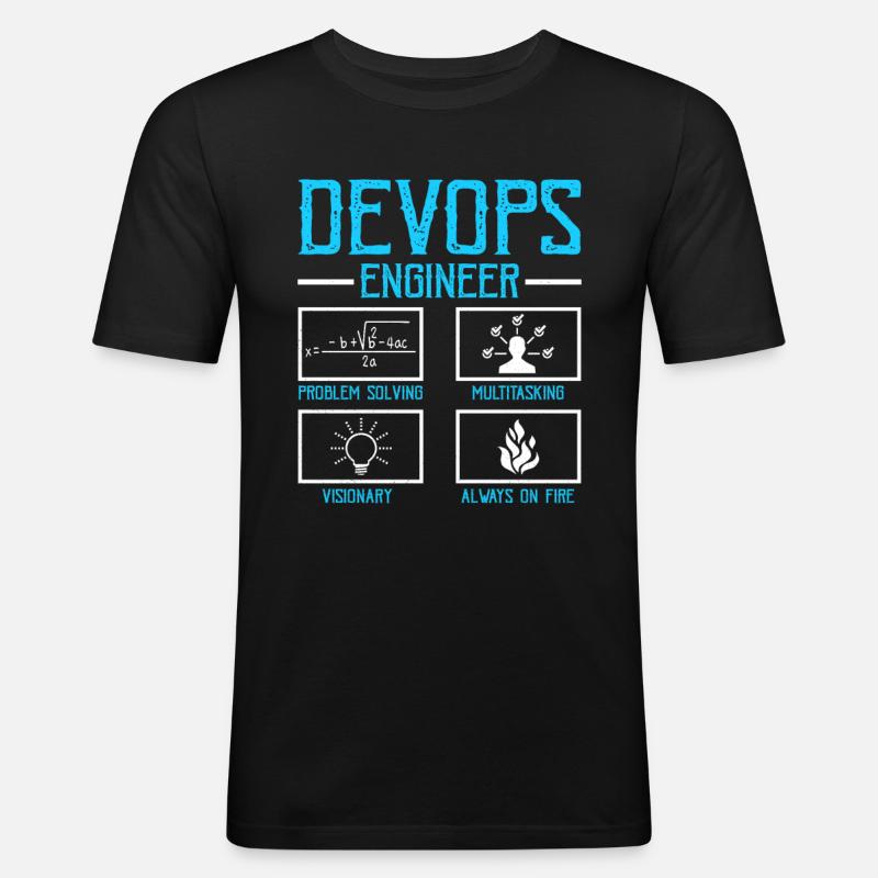 Devops Sys-Admin Developer - Men's Slim Fit T-Shirt - black