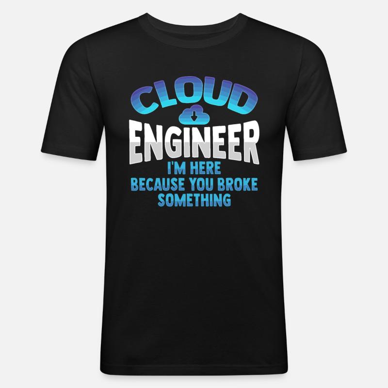 Cloud-Administrator Cloud-Devops - Männer Slim Fit T-Shirt - Schwarz