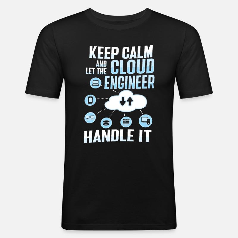 Cloud-Administrator Cloud-Devops - Männer Slim Fit T-Shirt - Schwarz