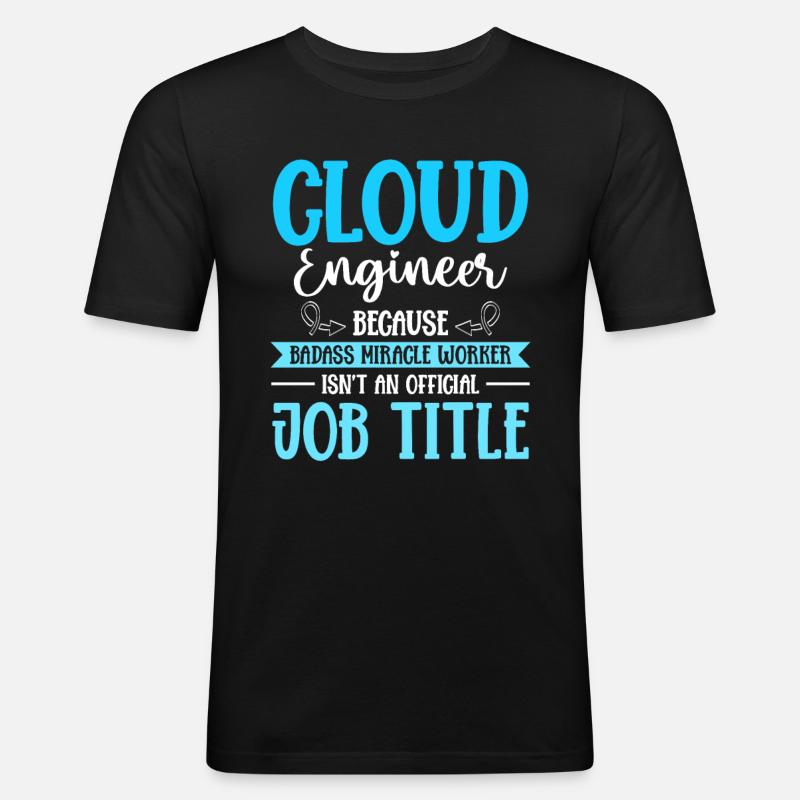 Administrateur Cloud Devops - T-shirt près du corps Homme - noir