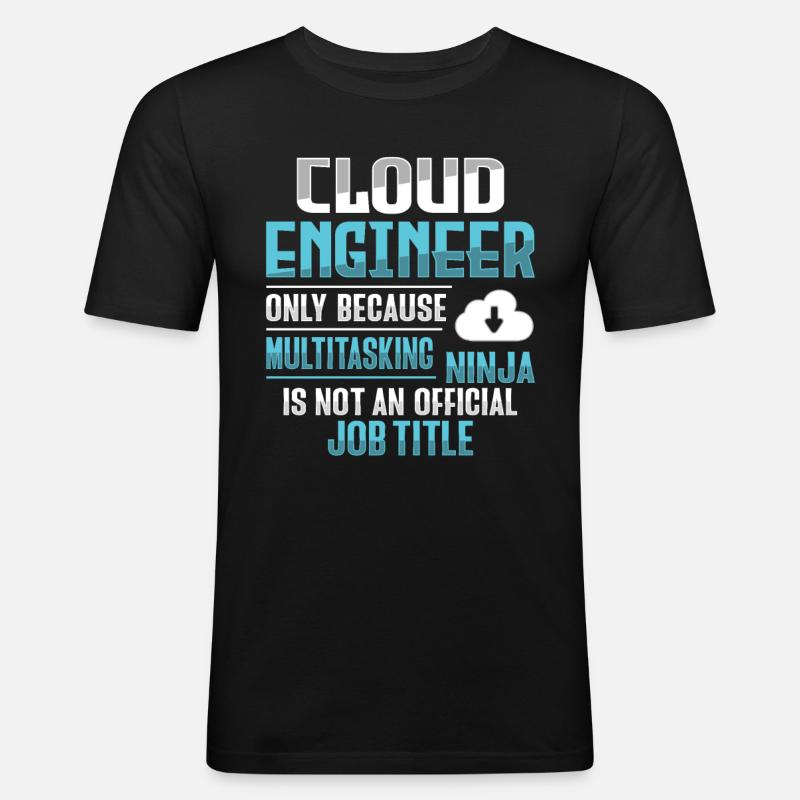 Administrateur Cloud Devops - T-shirt près du corps Homme - noir