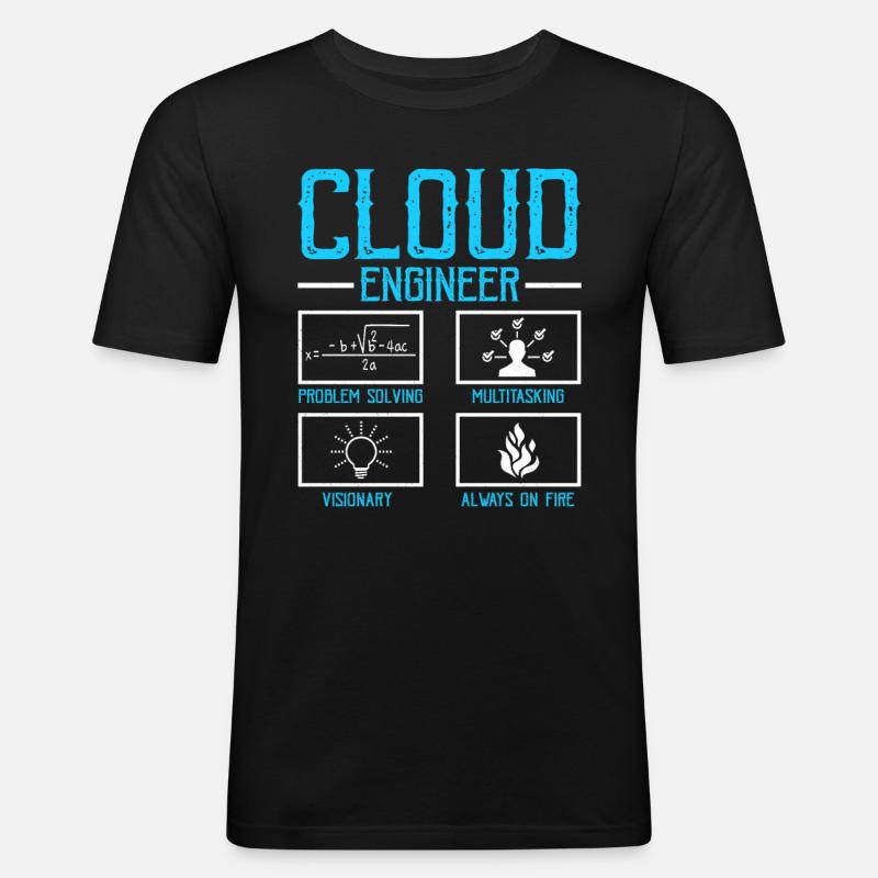 Cloud-Administrator Cloud-Devops - Männer Slim Fit T-Shirt - Schwarz