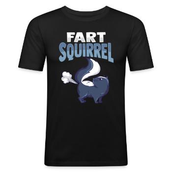 Furz Eichhörnchen Kostüm Stinktier Tierhalter - Männer Slim Fit T-Shirt - Schwarz - Vorne - Nik (191cm)