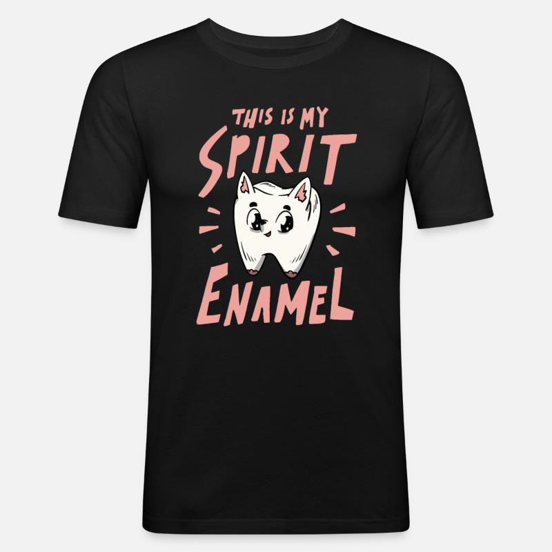Tooth enamel dental technician - Men's Slim Fit T-Shirt - black