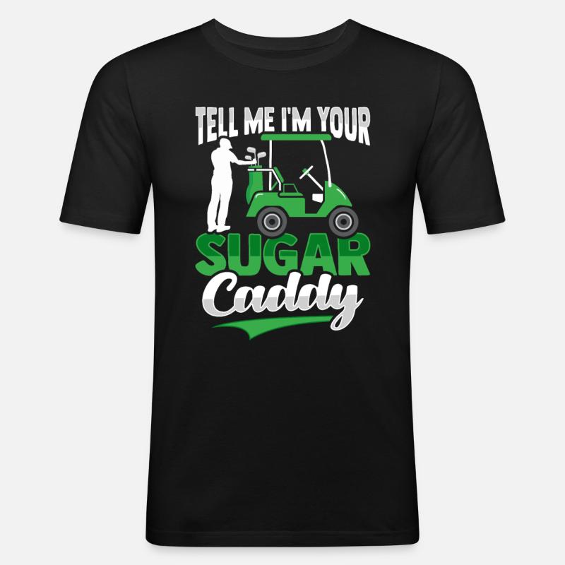 Golf Caddy - Männer Slim Fit T-Shirt - Schwarz