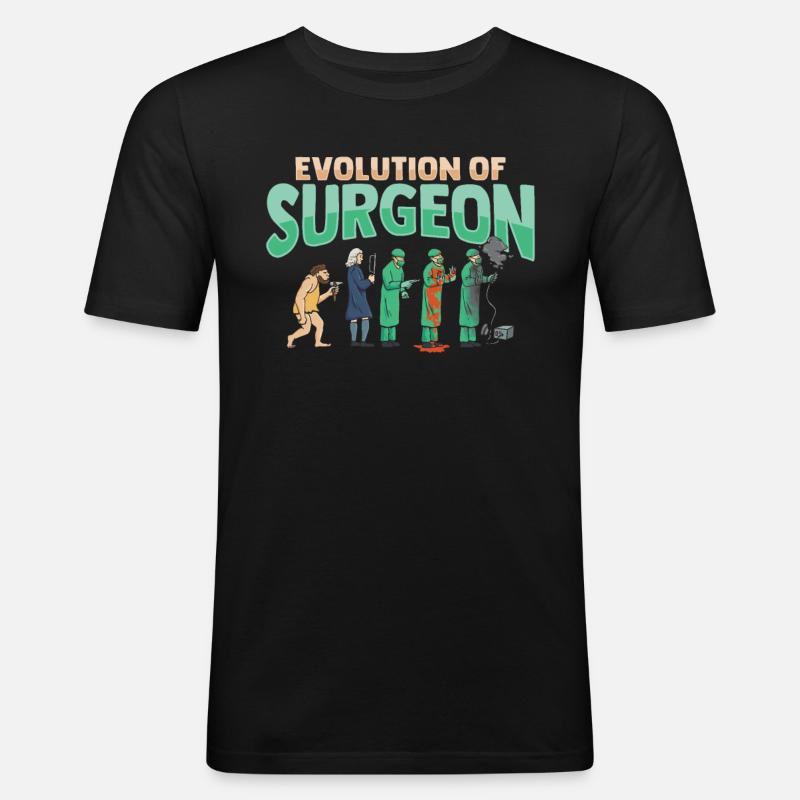 Entwicklung Des Chirurgen - Männer Slim Fit T-Shirt - Schwarz