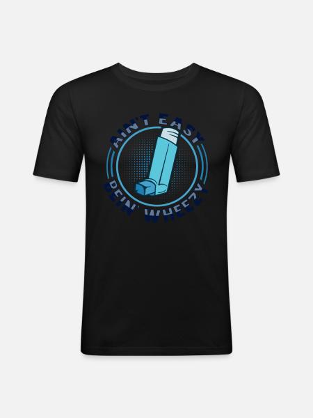 Albuterol Asthma Astmatiker - Men's Slim Fit T-Shirt - black