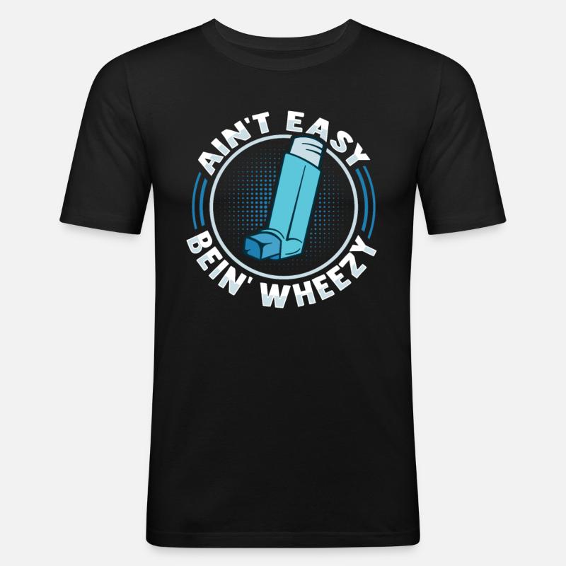 Albuterol Asthma Astmatiker - Männer Slim Fit T-Shirt - Schwarz