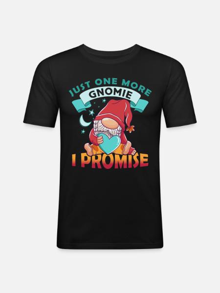 Jardin Gnome Jardin - T-shirt près du corps Homme - noir