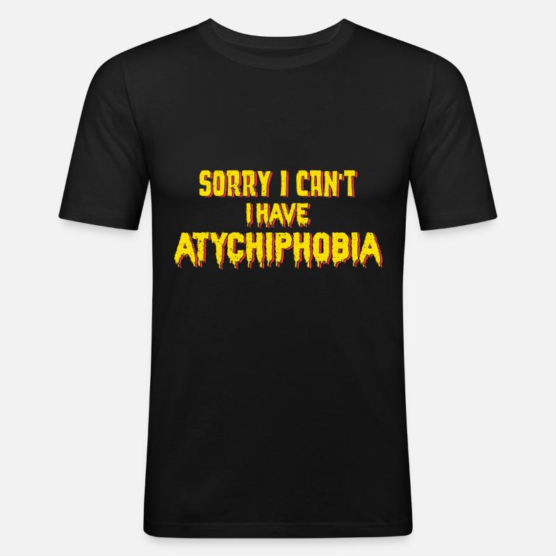 Atychiphobie Graphique Atychiphobie Conscience - T-shirt près du corps Homme - noir