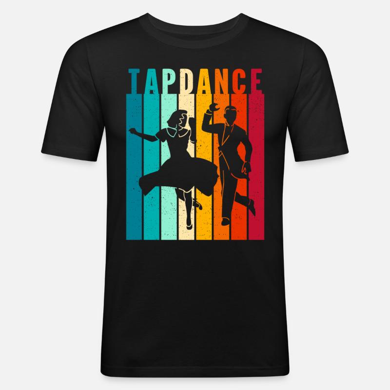 Stepptänzer Stepptanzschuhe Stepptanzlehrer - Männer Slim Fit T-Shirt - Schwarz
