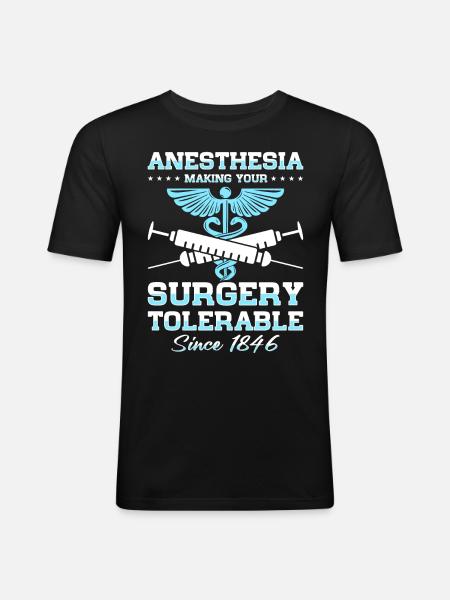 Anesthesiologist Anesthesia Anesthesiology Anesthesiologist - Men's Slim Fit T-Shirt - black