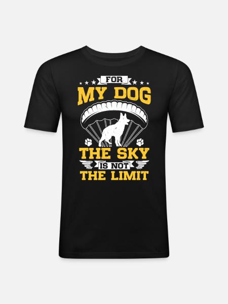 Parachutisme militaire parachutiste - T-shirt près du corps Homme - noir
