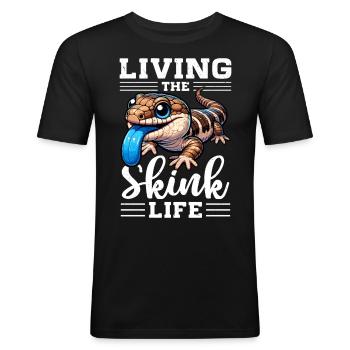 Collectionneur de lézard amoureux des reptiles - T-shirt près du corps Homme - noir - Devant - Nik (191cm)