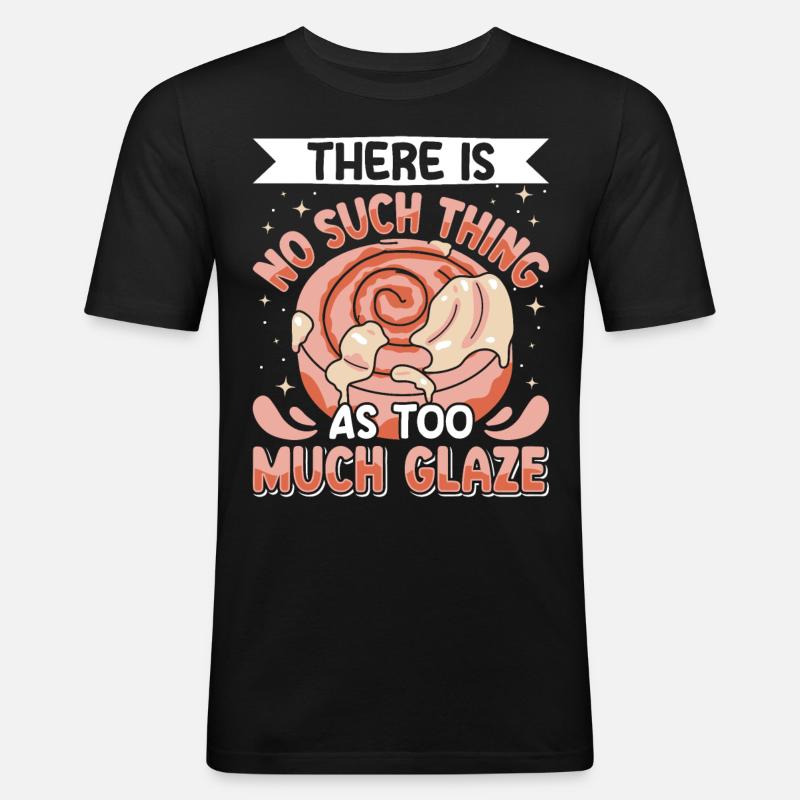 Cinnamon Roll Baker - Men's Slim Fit T-Shirt - black