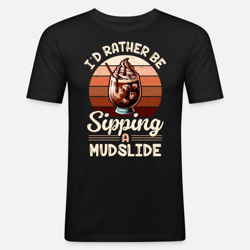 Mudslide Cocktail - Männer Slim Fit T-Shirt - Schwarz