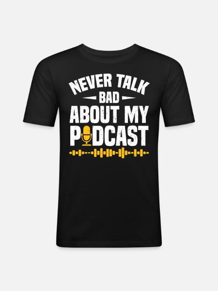 Podcaster Podcast - Men's Slim Fit T-Shirt - black